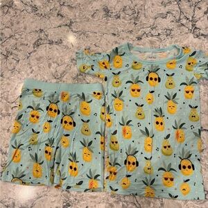 Pineapple Print Little Sleepies Two Piece Pajamas Set - 5/6